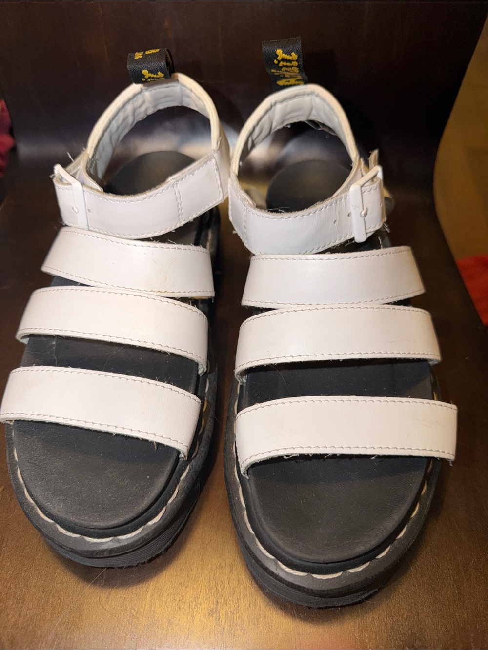 White Chunky Blaire Dr. Martens Platform Sandal